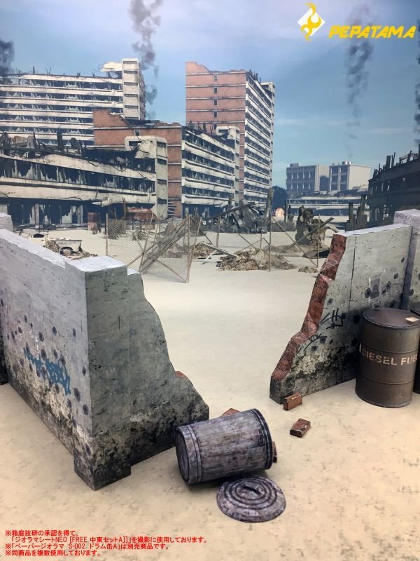 画像13: PEPATAMAシリーズ M-001 ペーパージオラマ 壁セットA モルタル煉瓦