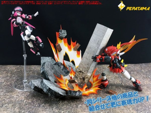 画像9: PEPATAMAシリーズ M-001 ペーパージオラマ 壁セットA モルタル煉瓦