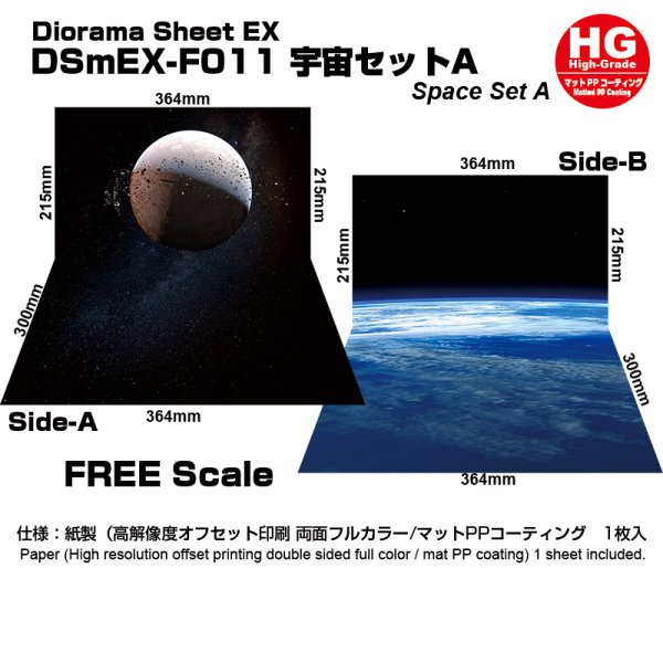 画像1: 箱庭技研 ジオラマシート DSmEX-F011 宇宙セットA