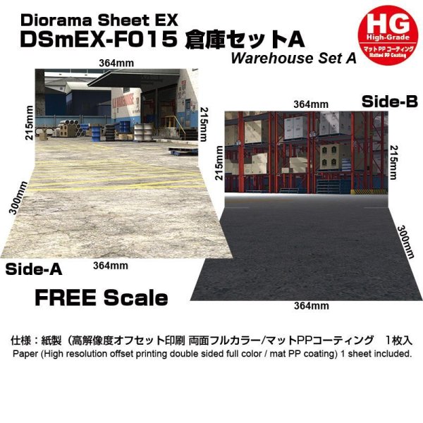 画像1: 箱庭技研 ジオラマシート DSmEX-F015 倉庫セットA