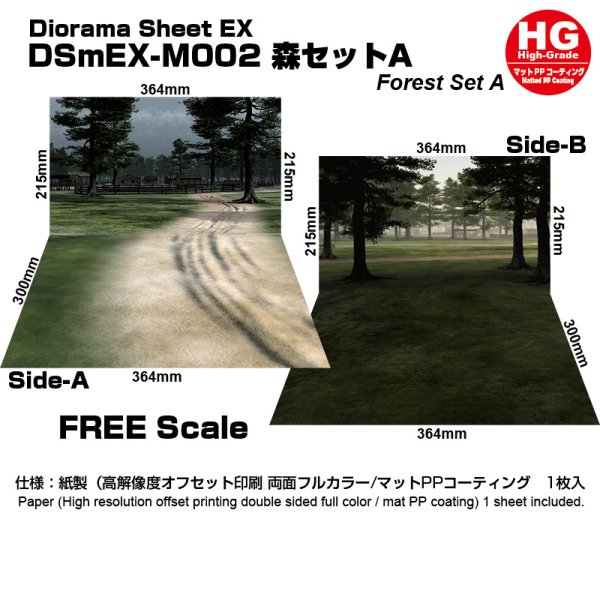 画像1: 箱庭技研 ジオラマシート DSmEX-M002 森セットA