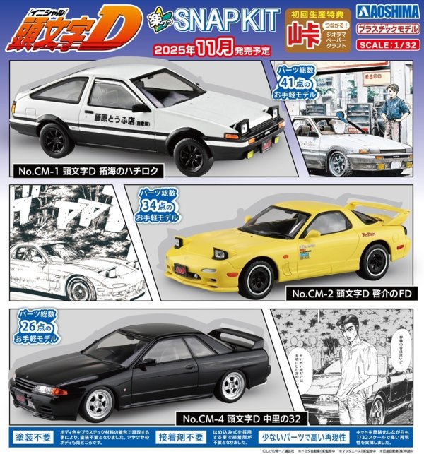画像1: 楽プラ スナップキット 頭文字D 