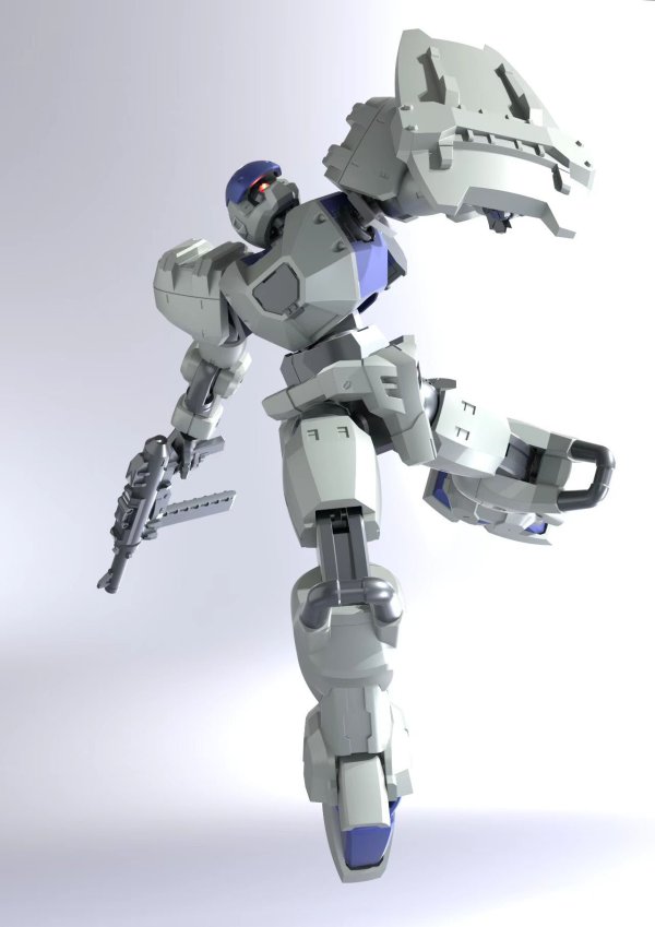 画像2: SHEIK MAINLAND　ULTRA ACTION TROOPERシリーズ stag(スタッグ) 1/144スケール プラスチックモデルキット (ホワイト / ブラック)
