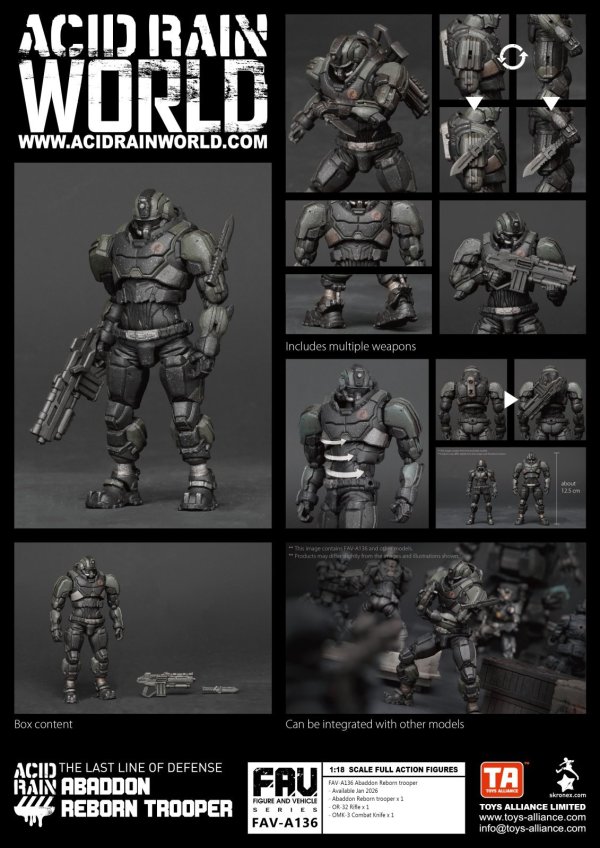 画像1: TOYS ALLIANCE LIMITED アシッドレイン 1/18スケール FAV-A136 アバドン リボーン トルーパー