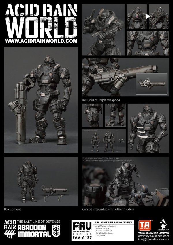 画像1: TOYS ALLIANCE LIMITED アシッドレイン 1/18スケール FAV-A137 アバドン イモータル