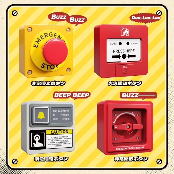 画像2: 52TOYS BLINDBOX QueSeraシリーズ 緊急ボタン (4個入り1BOX)