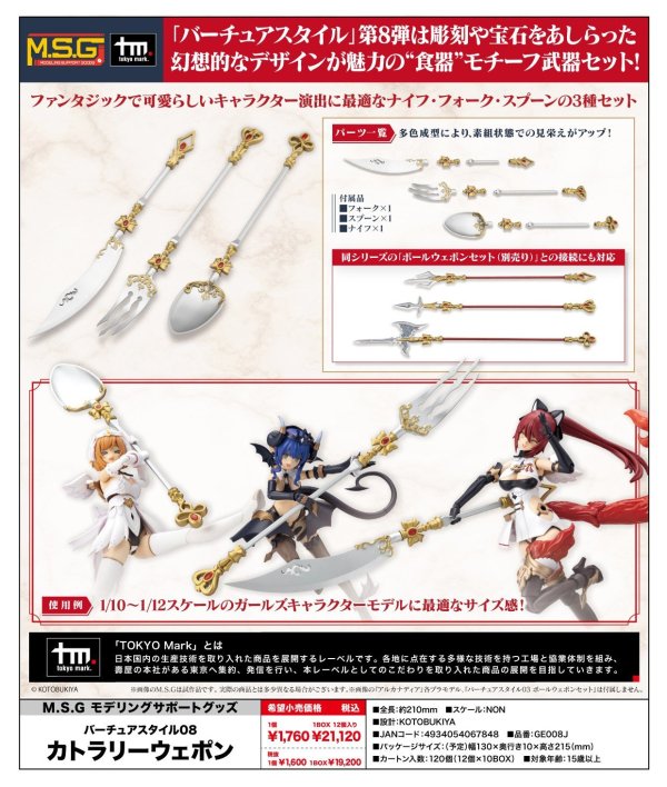 画像1: 『M.S.G モデリングサポートグッズ』 バーチュアスタイル08 カトラリーウェポン