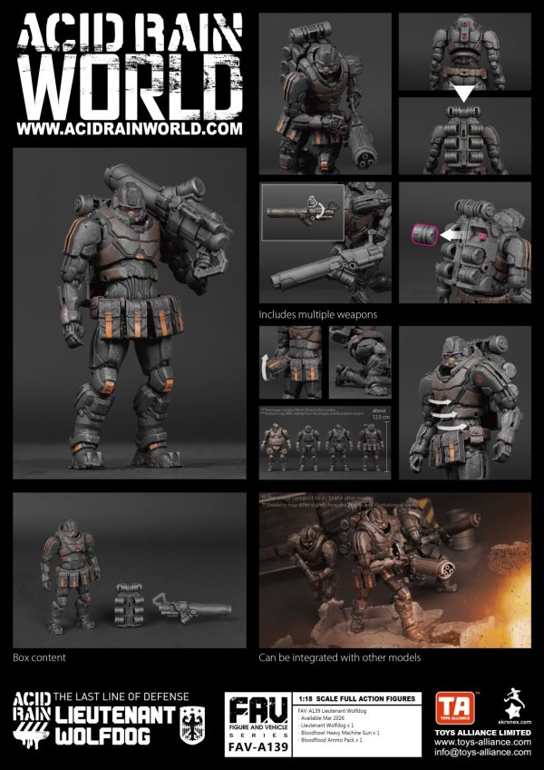 画像1: TOYS ALLIANCE LIMITED アシッドレイン 1/18スケール FAV-A139 中尉ウルフドッグ