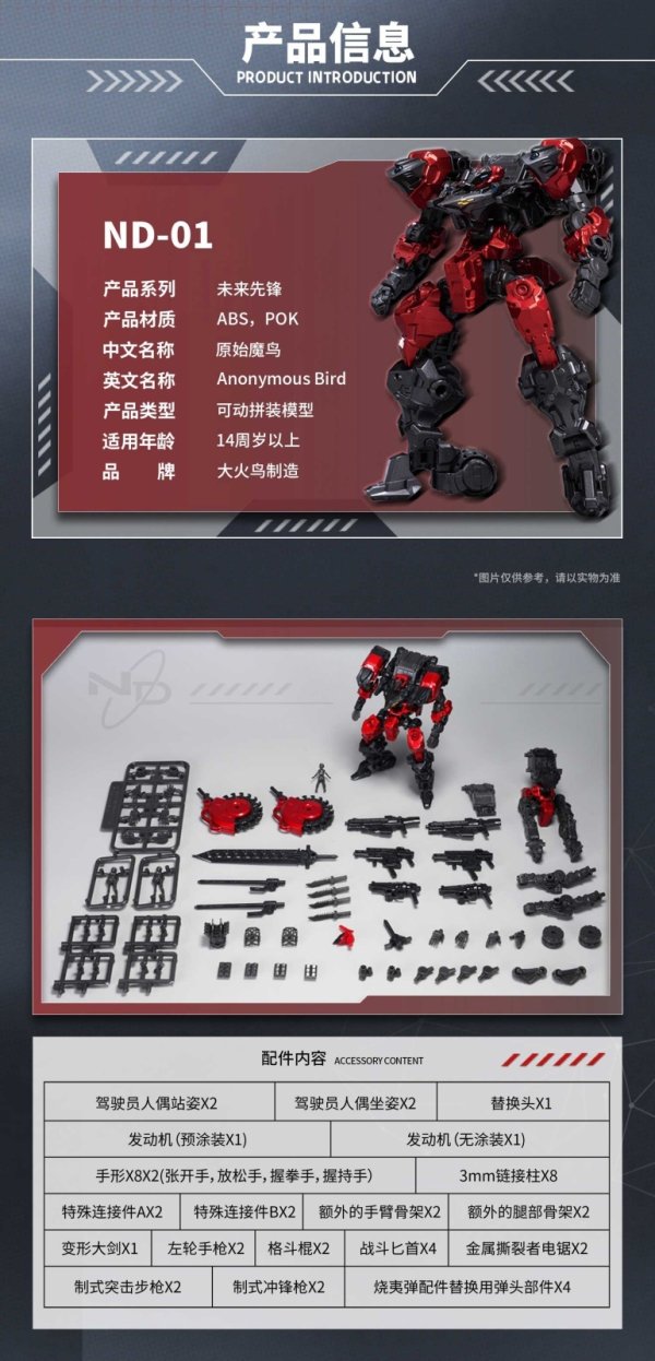 画像4: BIGFIREBIRD BUILD バード/バイナリ シェード アノニマス・バード 1/60スケールプラスチックモデルキット