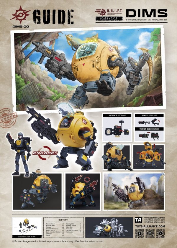 画像2: TOYS ALLIANCE LIMITED DIMSシリーズ 1/18スケール DIMS-00 D.R.I.F.T.ガイド