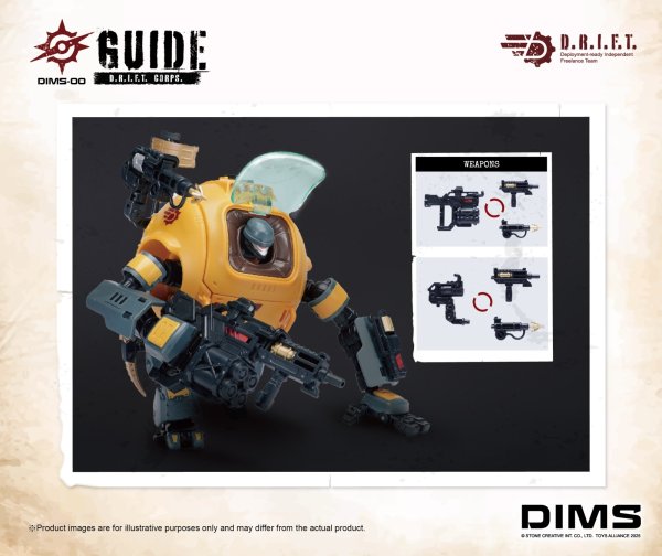 画像4: TOYS ALLIANCE LIMITED DIMSシリーズ 1/18スケール DIMS-00 D.R.I.F.T.ガイド