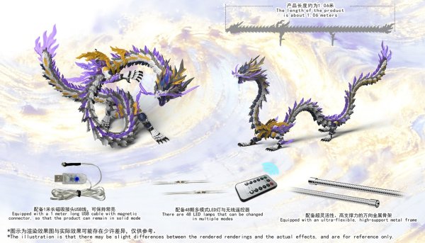 画像12: 神型科技(SHENXING TECHNOLOGY) 真龍シリーズ プラスチックモデルキット (青龍王 / 元龍王 / 白龍王 / 黒龍王)