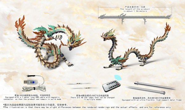 画像8: 神型科技(SHENXING TECHNOLOGY) 真龍シリーズ プラスチックモデルキット (青龍王 / 元龍王 / 白龍王 / 黒龍王)