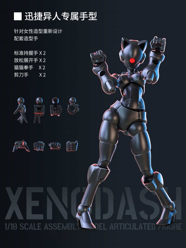 画像10: SHEIK MAINLAND 3 min projectシリーズ 迅捷異人 1/18スケールプラスチックモデルキット (ホワイト / ベージュ / ブラック / パープル / ピンク)