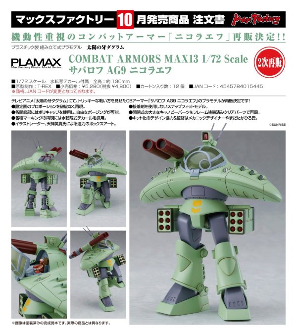 画像1: 【二次再販】COMBAT ARMORS MAX13 1/72 Scale サバロフ AG9 ニコラエフ