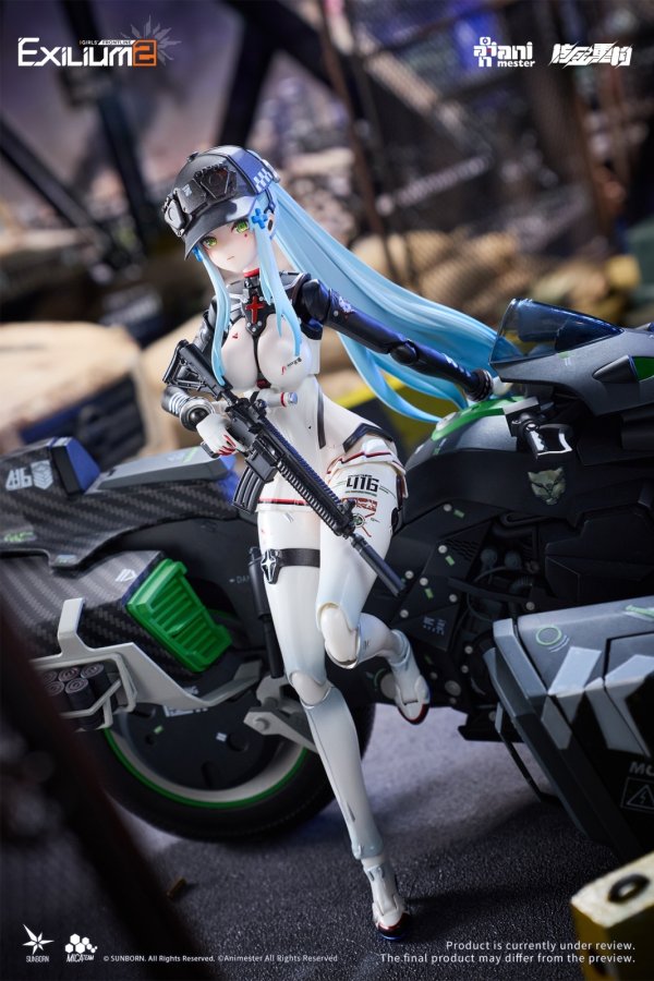 画像25: 核金重構(Nuclear Gold Reconstruction) ドールズフロントライン2:エクシリウム クルカイ-スピードスター 1/12 完成品アクションフィギュア&モーターバイク 1/12 プラスチックキット セット