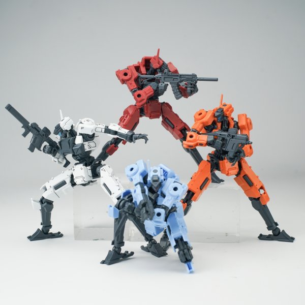 画像9: SHEIK MAINLAND 3 min project(スリーミニッツプロジェクト)シリーズ FENRIR(フェンリル) 1/18スケールプラスチックモデルキット (レッド / オレンジ / ホワイト / 水色)