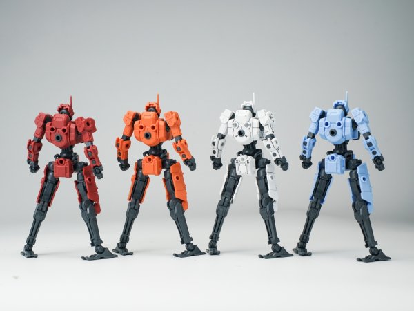 画像16: SHEIK MAINLAND 3 min project(スリーミニッツプロジェクト)シリーズ FENRIR(フェンリル) 1/18スケールプラスチックモデルキット (レッド / オレンジ / ホワイト / 水色)