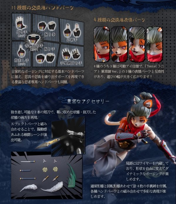 画像4: LADo TOYS ERA-006 Tonia(トニア) 忍者Ver. 1/12スケール可動フィギュア