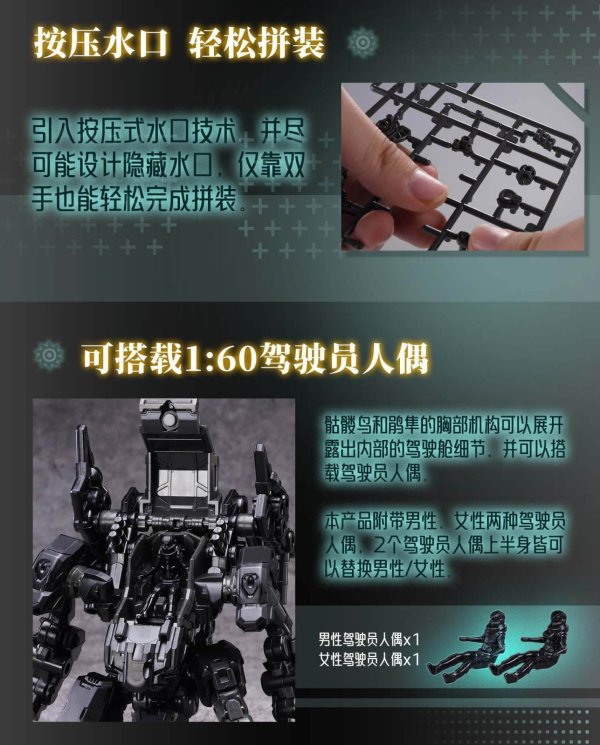 画像12: BIGFIREBIRD BUILD Future Vanguard-Skull Bird & Baza(フューチャー・ヴァンガード - スカルバード&バザ) 1/60スケールプラスチックモデルキット
