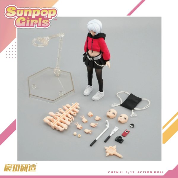 画像1: CHENJI CRAFT SUNPOP GIRLS SPG-001 顧雨澄(グーユーチォン) 1/12スケール可動フィギュア