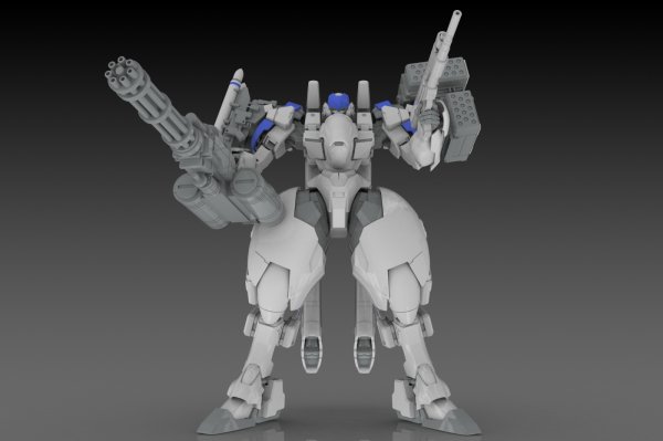 画像4: 【再販】『POWERDoLLS2』 1/35 X-4+(PD-802) 装甲歩兵用 武装セット3 [武装取り付け用肩パーツ&DRu35 MLC&R25ロケット&M7Aガトリング砲]