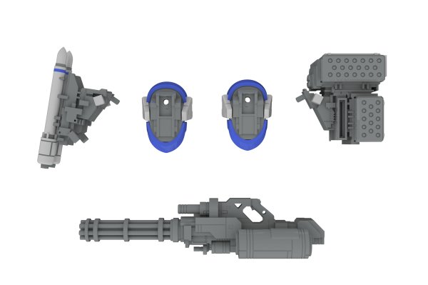 画像1: 【再販】『POWERDoLLS2』 1/35 X-4+(PD-802) 装甲歩兵用 武装セット3 [武装取り付け用肩パーツ&DRu35 MLC&R25ロケット&M7Aガトリング砲]