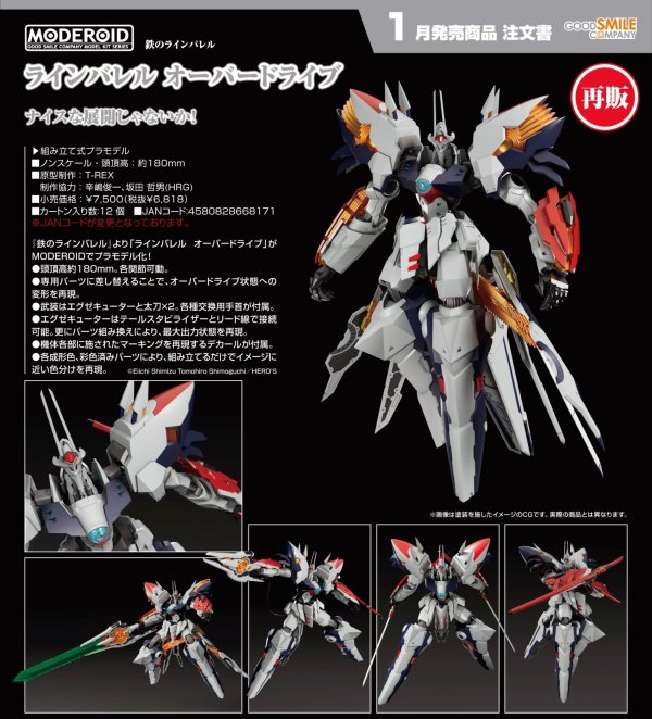 画像1: 【再販】MODEROID 『鉄のラインバレル』 ラインバレル オーバードライブ