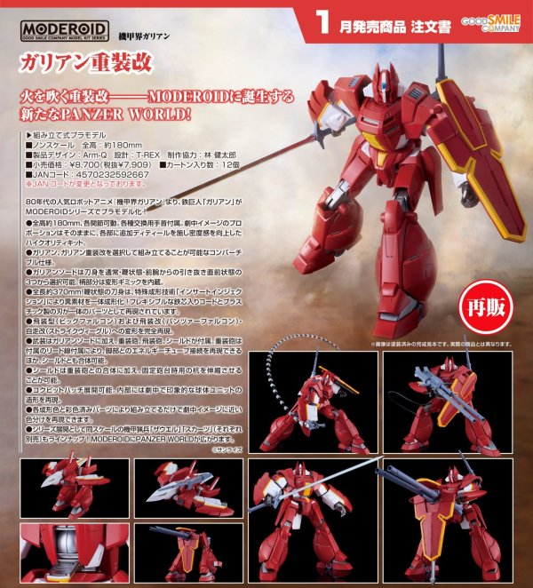 画像1: 【再販】MODEROID 『機甲界ガリアン』 ガリアン重装改