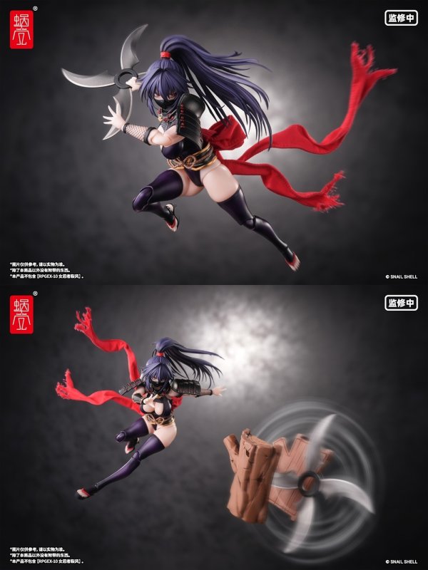 画像10: SNAIL SHELL(蝸之殻) RPGEX-10 女忍者 裂風 1/12スケール可動フィギュア専用オプションパーツセット