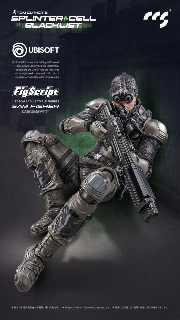 画像7: CCSTOYS FigScriptシリーズ Splinter Cell(スプリンターセル) Sam Fisher(サム・フィッシャー) 砂漠Ver. 1/12スケール可動フィギュア