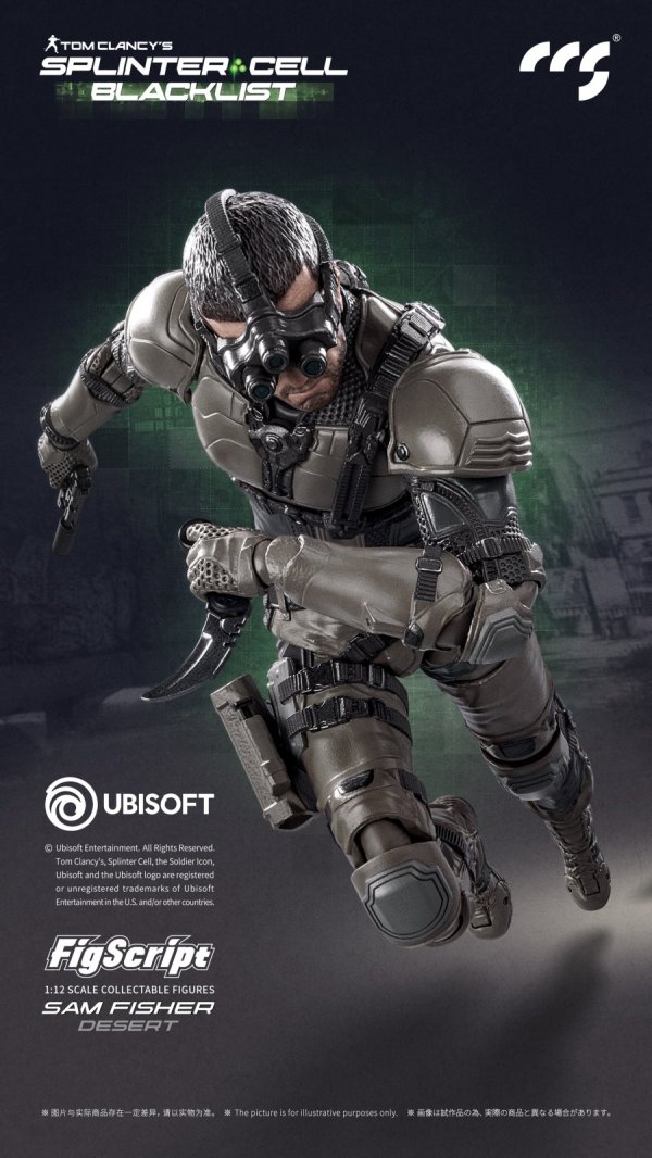 画像6: CCSTOYS FigScriptシリーズ Splinter Cell(スプリンターセル) Sam Fisher(サム・フィッシャー) 砂漠Ver. 1/12スケール可動フィギュア