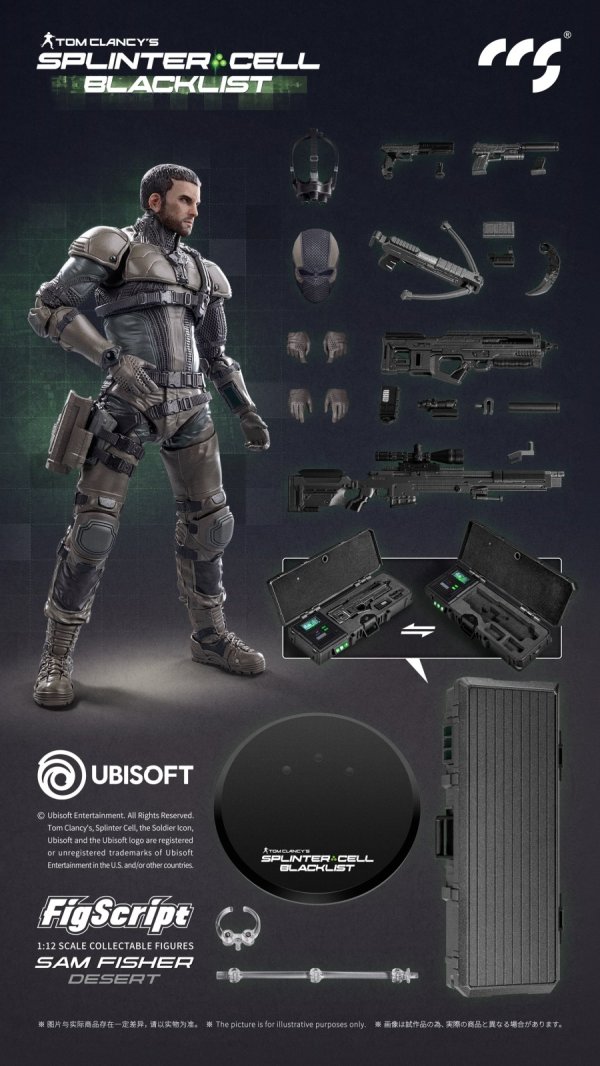 画像1: CCSTOYS FigScriptシリーズ Splinter Cell(スプリンターセル) Sam Fisher(サム・フィッシャー) 砂漠Ver. 1/12スケール可動フィギュア