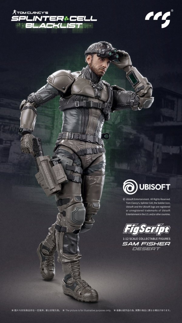画像2: CCSTOYS FigScriptシリーズ Splinter Cell(スプリンターセル) Sam Fisher(サム・フィッシャー) 砂漠Ver. 1/12スケール可動フィギュア