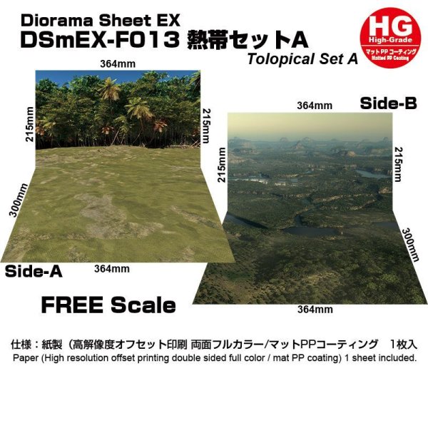 画像1: 箱庭技研 ジオラマシート DSmEX-F013 熱帯セットA (1)