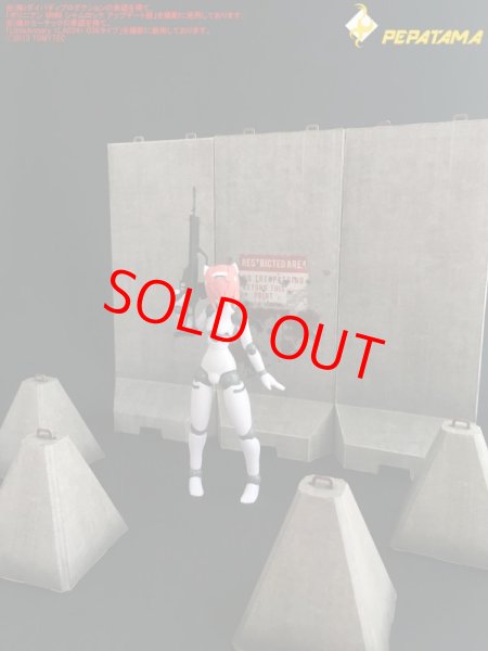 画像8: PEPATAMAシリーズ M-004 ペーパージオラマ バリケートセットA コンクリート(大) (8)