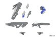 画像2: 『POWERDoLLS2』 拡張セットC 5inM 1/48 装甲歩兵用[LC40 LCAN＆VP1 MSENS&P-9SL ASR＆CP1J9SMG&手持武装用持ち手（左右）］ (2)
