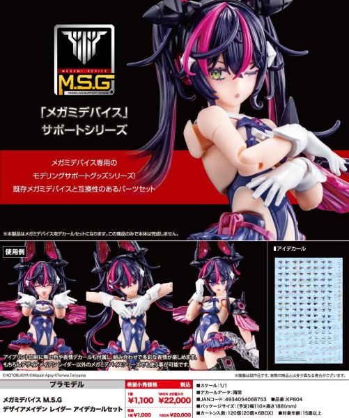 画像1: メガミデバイス M.S.G デザイアメイデン レイダー アイデカールセット (1)