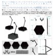 画像1: THE シンプルスタンド×3 BLACK【フィギュア＆模型用】〈HEX〉タイプ (1)