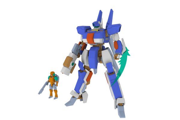 画像2: 【再販】『ウルフファング空牙2001』 1/35スケール TYPE02 天雷（TENRAI） (2)