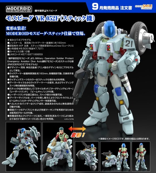 画像1: MODEROID 『機甲創世記モスピーダ』 モスピーダ VR-052F（スティック機） (1)