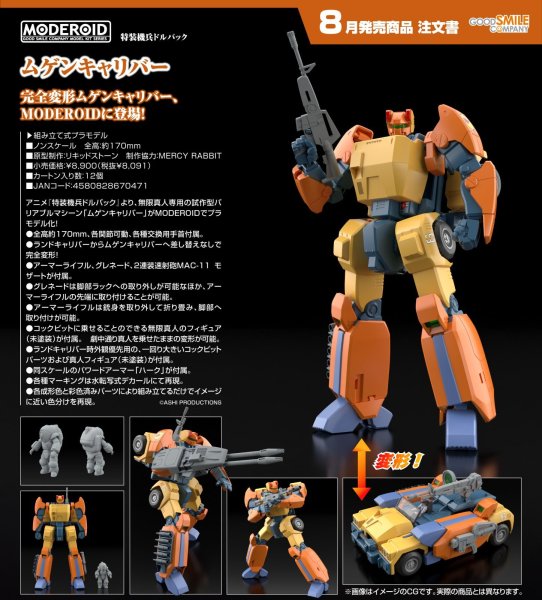 画像1: MODEROID 『特装機兵ドルバック』 ムゲンキャリバー (1)