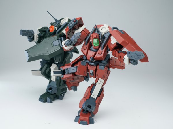 画像21: SHEIK MAINLAND ULTRA ACTION TROOPERシリーズ 轟魔(ごうま) 1/144スケール プラスチックモデルキット (レッド / グリーン) (21)