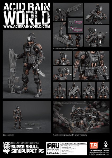 画像13: TOYS ALLIANCE LIMITED アシッドレイン 1/18スケール FAV-A144 スーパースカル シミュパペットP5 (13)