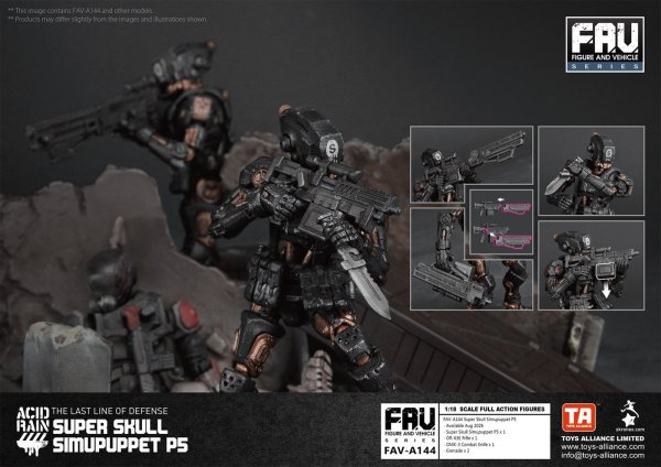 画像9: TOYS ALLIANCE LIMITED アシッドレイン 1/18スケール FAV-A144 スーパースカル シミュパペットP5 (9)