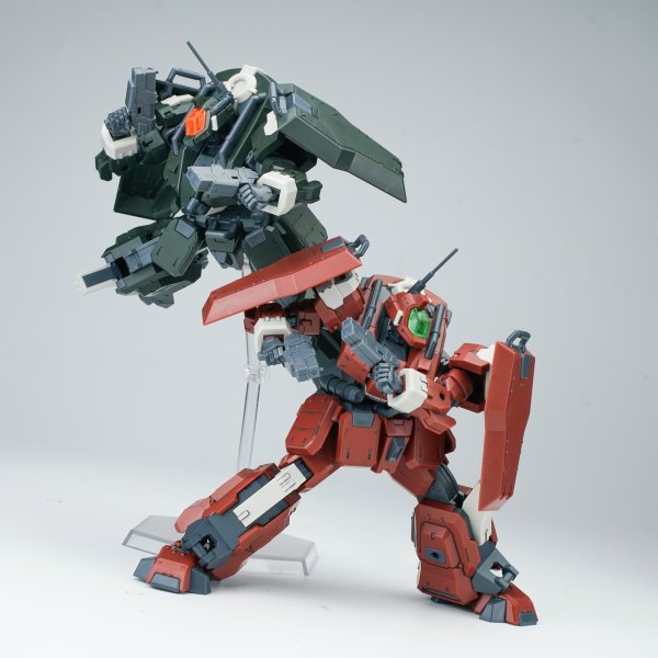 画像19: SHEIK MAINLAND ULTRA ACTION TROOPERシリーズ 轟魔(ごうま) 1/144スケール プラスチックモデルキット (レッド / グリーン) (19)