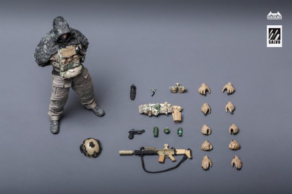 画像1: HASUKI SALVOシリーズ SA04 ナイトヴェイル・ウィーバー 1/12スケール可動フィギュア (1)