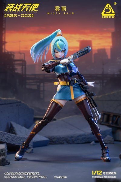 画像13: LOSCONT 装戦天使(アームド・バトル・エンジェルズ)シリーズ ABA-003 霧雨(ミスティ・レイン) 1/12スケール可動フィギュア (13)