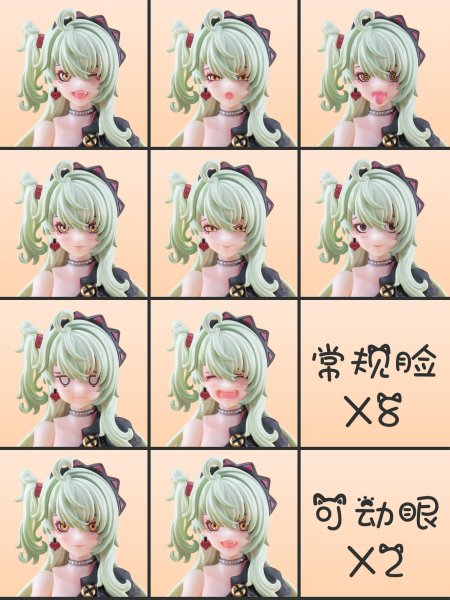 画像13: 次元具象(EXSSRION) 魔音天使 星川ネコ 1/12スケール可動フィギュア (黄色髪Ver. / 緑髪Ver.) (13)