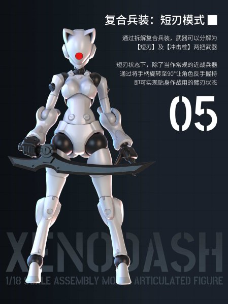 画像5: SHEIK MAINLAND 3 min projectシリーズ 迅捷異人 1/18スケールプラスチックモデルキット (ホワイト / ベージュ / ブラック / パープル / ピンク) (5)